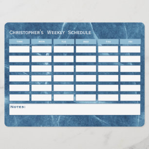 Moderner Stundenplan für Blaue Woche