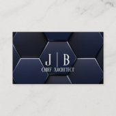 Moderner, stylischer Blue White, Beruflicher QR Co Visitenkarte (Vorderseite)