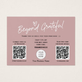 Moderner, stylischer Kalligraphie QR Code danke Ih