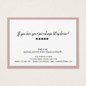 Moderner, stylischer Kalligraphie QR Code danke Ih (Rückseite)