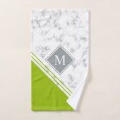 Moderner, stylischer monogram-grauer Marmor Badhandtuch Set (Handtuch)