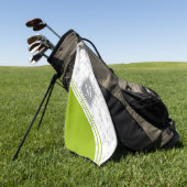 Moderner, stylischer monogram-grauer Marmor Golfhandtuch (Gras)