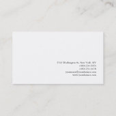 Moderner, stylischer Monogram, grauer weißer Frise Visitenkarte (Rückseite)