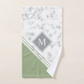 Moderner, stylischer, silbriger, grauer Marmor Badhandtuch Set (Handtuch)
