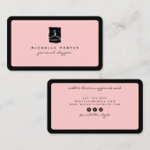 Moderner Stylist in Rosa Visitenkarte (Vorne/Hinten)
