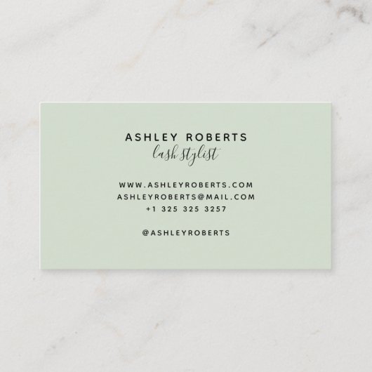 Moderner Stylist Visitenkarte (Rückseite)