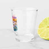 Moderner Surfer-Sonnenuntergang Chicama Peru Schnapsglas (Rechts)