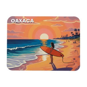 Moderner Surfer-Sonnenuntergang Oaxaca Mexiko Magnet