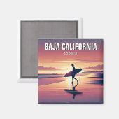 Moderner Surfer Sunset Baja California Magnet (Vorderseite/Rückseite)