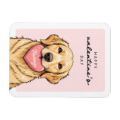 Moderner süßer Hund mit Herz Frohen Valentinstag Magnet (Horizontal)