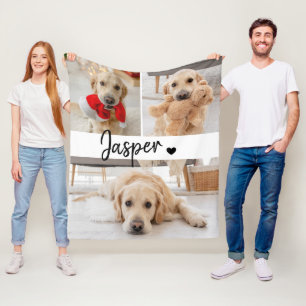 Moderner süßer Hundename Hund 3 Foto Fleecedecke