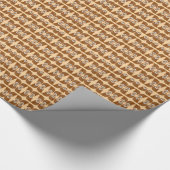 Moderner süßer Nördlicher Sägekauz Geschenkpapier (Ecke)