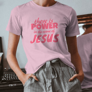 Moderner süßer Schrift Jesus Glaube T-Shirt