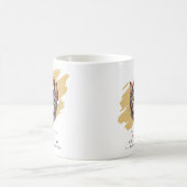 Moderner süßer Weihnachtskatze mit Santa-Hut Kaffeetasse (Mittel)