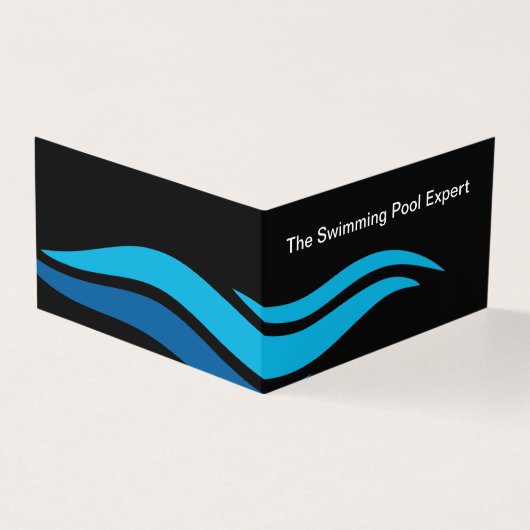 Moderner Swimmingpool Service Visitenkarten (Vorderseite)