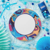Moderner Swirl Pappteller (Party)