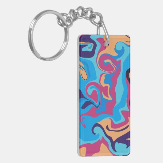 Moderner Swirl Schlüsselanhänger (Vorderseite links)