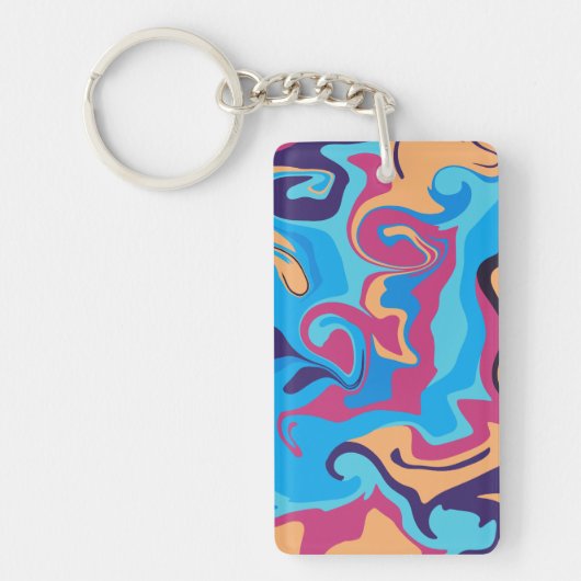 Moderner Swirl Schlüsselanhänger (Vorderseite)