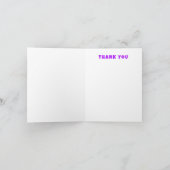 Moderner Swirl Star von David Custom Bar Bat Mitzv Dankeskarte (Innenseite)