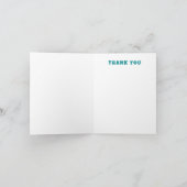 Moderner Swirl Star von David Custom Bar Bat Mitzv Dankeskarte (Innenseite)