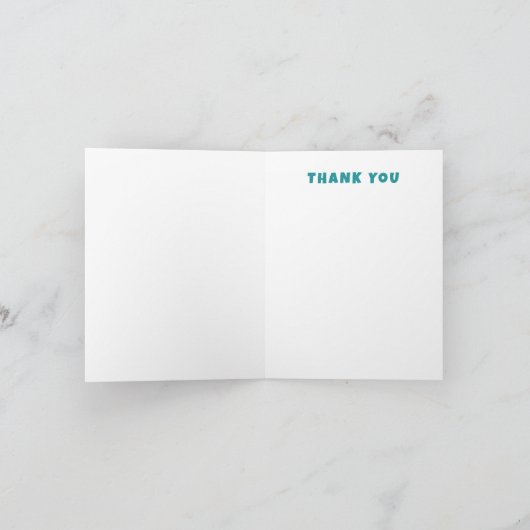 Moderner Swirl Star von David Custom Bar Bat Mitzv Dankeskarte (Innenseite)