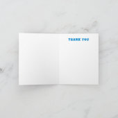 Moderner Swirl Star von David Custom Bar Bat Mitzv Dankeskarte (Innenseite)