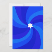 Moderner Swirl Star von David Custom Bar Bat Mitzv Einladung (Rückseite)