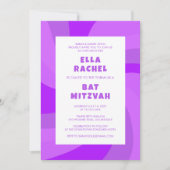 Moderner Swirl Star von David Custom Bar Bat Mitzv Einladung (Vorderseite)