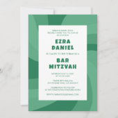 Moderner Swirl Star von David Custom Bar Bat Mitzv Einladung (Vorderseite)