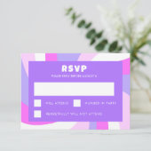 Moderner Swirl Star von David Custom Bar Bat Mitzv RSVP Karte (Stehend Vorderseite)