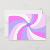 Moderner Swirl Star von David Custom Bar Bat Mitzv RSVP Karte (Rückseite)
