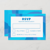 Moderner Swirl Star von David Custom Bar Bat Mitzv RSVP Karte (Vorne/Hinten)