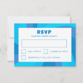 Moderner Swirl Star von David Custom Bar Bat Mitzv RSVP Karte