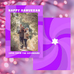Moderner Swirl Star von David HAPPY HANUKKAH CUSTO Feiertagskarte<br><div class="desc">Eine perfekte Karte für ein jüdisches Fest! Handgemachte Kunst für Sie. Vollständig anpassbar! Klicken Sie oben auf "Personalisieren", um den Text zu bearbeiten und ein Foto hinzuzufügen. Klicken Sie auf "Bearbeiten mit dem Designwerkzeug", um die Schriftart, Farben und Einstellungen anzupassen. Design ist auch als digitaler Download verfügbar, um sofort zu...</div>