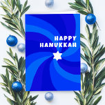 Moderner Swirl Star von David HAPPY HANUKKAH HOLID Karte<br><div class="desc">Eine perfekte Karte für ein jüdisches Fest! Handgemachte Kunst für Sie. Vollständig anpassbar! Klicken Sie auf "Personalisieren" oben, um den Text zu bearbeiten. Klicken Sie auf "Bearbeiten mit dem Designwerkzeug", um die Schriftart, Farben und Einstellungen anzupassen. Design ist auch als digitaler Download verfügbar, um sofort zu senden und auf der...</div>