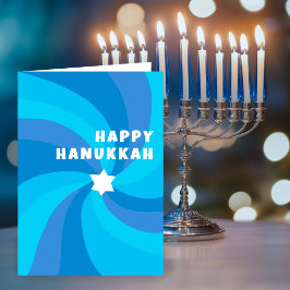 Moderner Swirl Star von David HAPPY HANUKKAH HOLID Karte