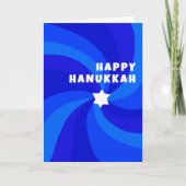 Moderner Swirl Star von David HAPPY HANUKKAH HOLID Karte (Vorderseite)