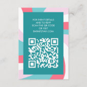 Moderner Swirl Star von David QR Code Bar Bat Mitz Begleitkarte (Vorderseite)