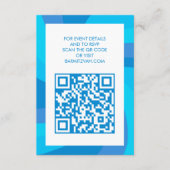 Moderner Swirl Star von David QR Code Bar Bat Mitz Begleitkarte (Vorderseite)