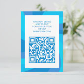 Moderner Swirl Star von David QR Code Bar Bat Mitz Begleitkarte (Stehend Vorderseite)