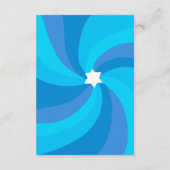 Moderner Swirl Star von David QR Code Bar Bat Mitz Begleitkarte (Rückseite)