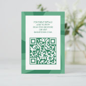 Moderner Swirl Star von David QR Code Bar Bat Mitz Begleitkarte (Stehend Vorderseite)