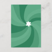Moderner Swirl Star von David QR Code Bar Bat Mitz Begleitkarte (Rückseite)