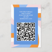 Moderner Swirl Star von David QR Code Bar Bat Mitz Begleitkarte (Vorderseite)