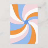 Moderner Swirl Star von David QR Code Bar Bat Mitz Begleitkarte (Rückseite)