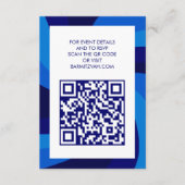 Moderner Swirl Star von David QR Code Bar Bat Mitz Begleitkarte (Vorderseite)