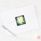 Moderner T-Rex Dinosaur Silhouette Square Sticker (Umschlag)