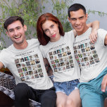 Moderner T - Shirt für die Fotosammlung im Gedächt<br><div class="desc">Dieses Foto Collage Shirt hat 25 Fotos,  kann für ihn oder sie sein,  ist perfekt für Beerdigungen,  Gedenkfeiern,  Wachsamkeit und zur Erinnerung. Das Hemd ist leicht zu personalisieren und die Stile,  die Größe und die Hintergrundfarbe des Schriftartes können durch einen Klick auf den Link nach der Personalisierung angepasst werden.</div>