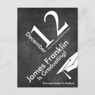 Moderner Tafel-Abschluss Save the Date Ankündigungspostkarte