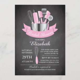 Moderner Tafel-Vorrat das Küchen-Brautparty Einladung